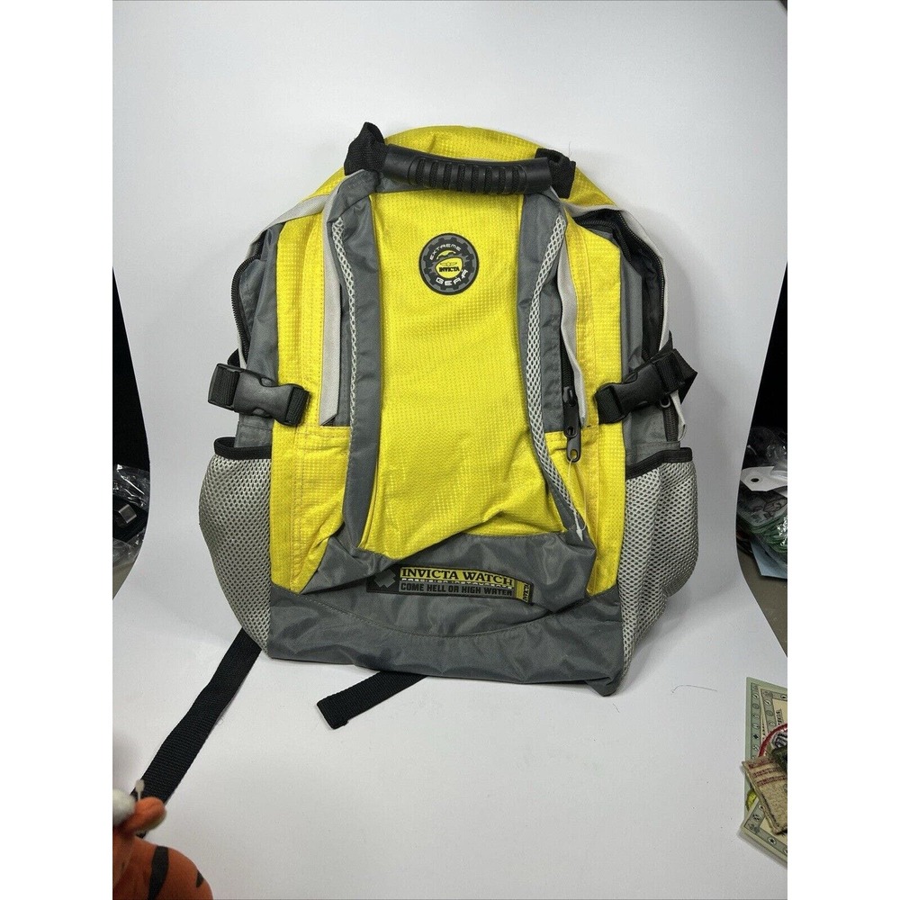 VTG invicta Watch Come Hell Or High Water Backpack Yellow